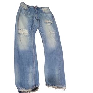 Zara distressed faded jeans